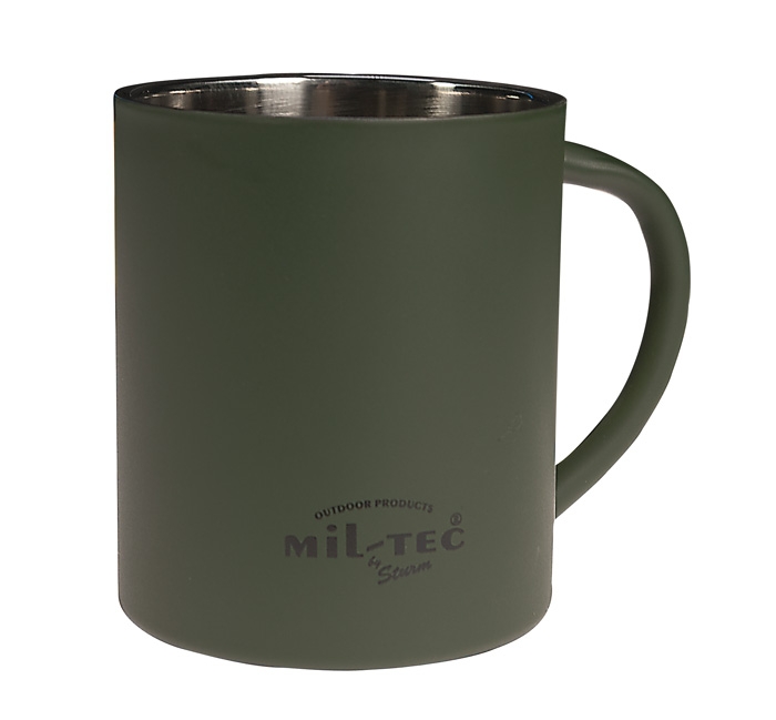 Mil-Tec Edelstahl Isolierbecher Oliv 350 ml